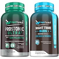Prostate Support Supplement for Men's Health - Saw Palmetto & Beta Sitosterol Formula with Pumpkin Seed Oil - Night Time Weight Supplement with Melatonin to Support Sleep &Metabolism for Women and Men