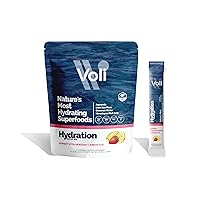 Voli Hydration, Sunset Strawberry, Superfood Hydration, Irish Sea Moss, Aquamin (Natural Magnesium), Coconut Water, Himalayan Pink Salt, Low-Calorie Hydration, 15 Servings (Pack of 1)
