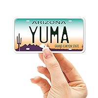 Arizona License Plate Stickers, 10+ AZ Cities - Southwest Bumper Sticker for Car - Phoenix Tucson Sedona Decals for Hydroflask (Yuma)