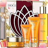 Spa Gifts for Women, Mother Day Gifts for Mom 4 Pcs Passion Tango Spa Gift with Body Wash Women Body Lotion Body Scrub Hand Cream Holiday Birthday Day Gifts for Her 2024