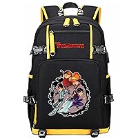 Teen Multifunction Knapsack Student Canvas Book Bag,Trollhunters Novelty Travel Bagpack with USB Charging Port