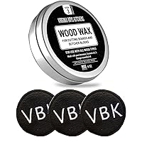 Cutting Board Wax & 3pc Wax Buffing Pads - Made with coconut oil and beeswax - Food Grade