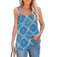 Womens Summer Tops Flattering Tank Top Fashion Camisole Loose Fit Womens Tops with Cute Printing