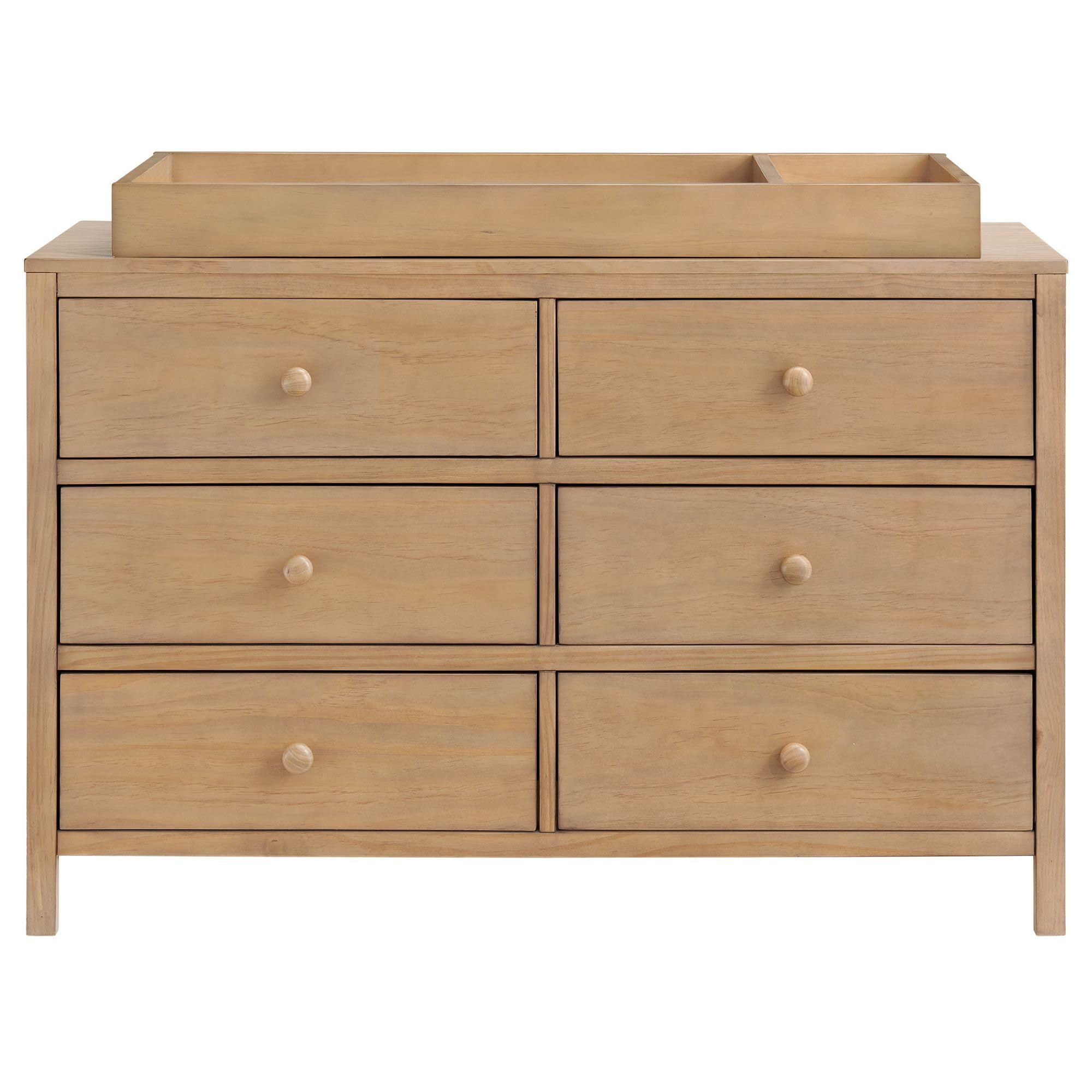 Oxford Baby Everlee Changing Topper for 6-Drawer Double Dresser, Honey Wood