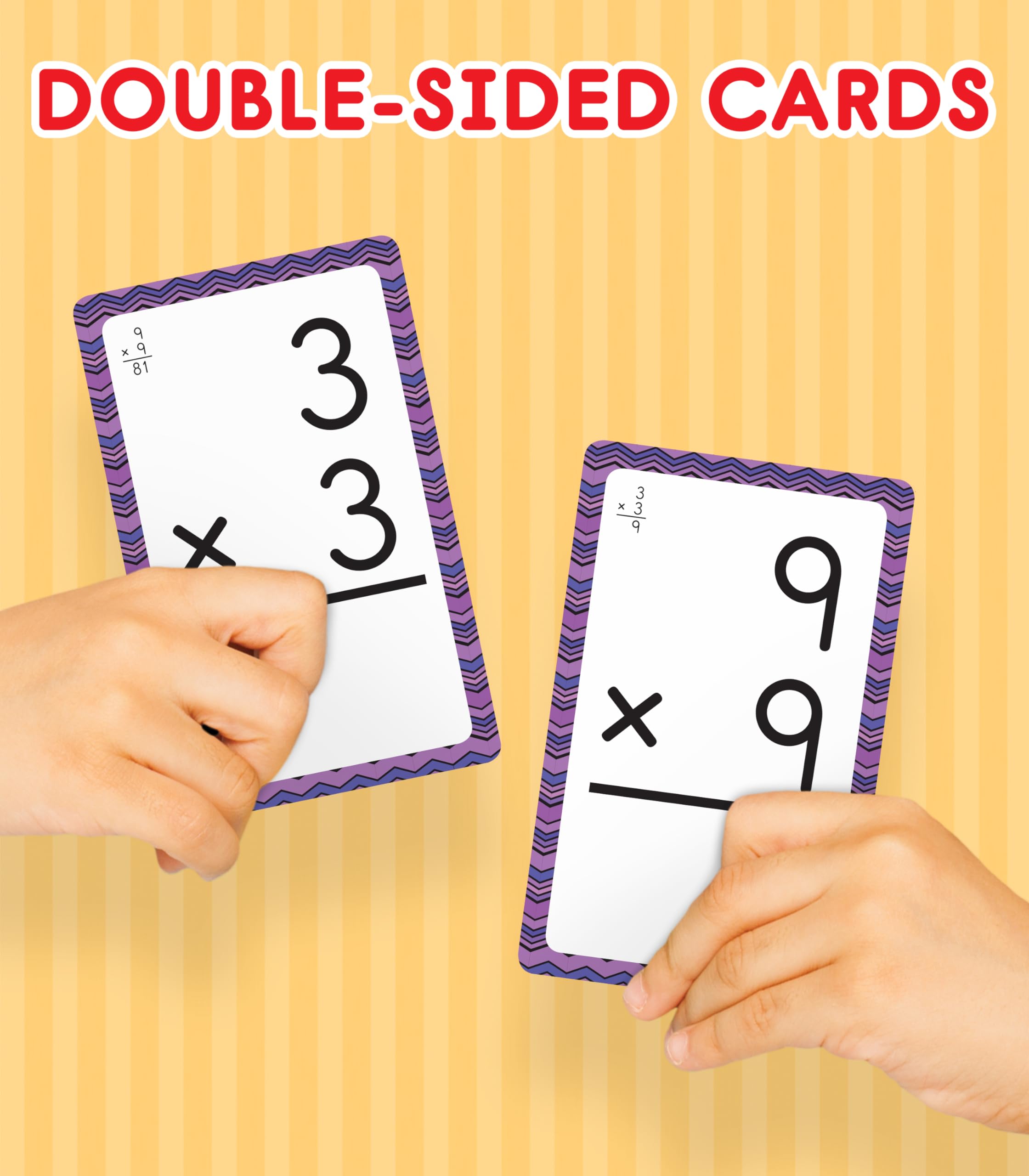 Carson Dellosa 158 Math Flash Cards for Kids Ages 8+, 3-Pack of Whole Number to Ninths Fractions Flash Cards, Facts 0-12 Multiplication and Division Flash Cards for 3rd Grade, 4th Grade, and 5th Grade