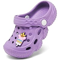 ChayChax Kid's Garden Clogs Cute Slides Sandals Toddlers Beach Pool Shower Shoes with Non-Slip Sole