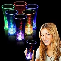12 oz LED Light-Up Flashing Multi-Color Pilsner Beer Glass