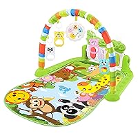 Musical Mat Activity Center & for Play Piano Gym for Play Mat for Boys Girls Tummy for Time Educational Folding Mat Baby Play Piano Mat for Floor Baby Piano Mat Baby Piano Mat 6 to 12 Months