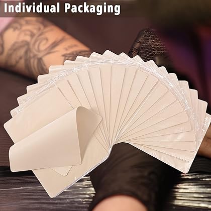 Hxqicai Fake Skin for Tattoo, Blank Tattoo Practice Skins 20 PC, Practice Tattoo Skin Tattoo Supplies for Beginners and Experienced Tattoo Artists 8x6 Inch