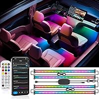 Sanwo Cars Interior Lights Inside Your Car LED Lights Interior, Music Sync App Smart Segmented Control Dynamic Dream Color Chasing Super Bright for Cars Trucks SUV