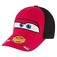 Disney Boys' Baseball Hat, Lightning McQueen Adjustable Cap for Toddler 2-4 Or Kids Ages 4-7