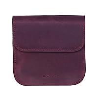 Wander - Electronic Accessories Portable Leather Cable Storage Bag - Electronics Travel Organizer for Cables, Cords and Chargers, Burgundy