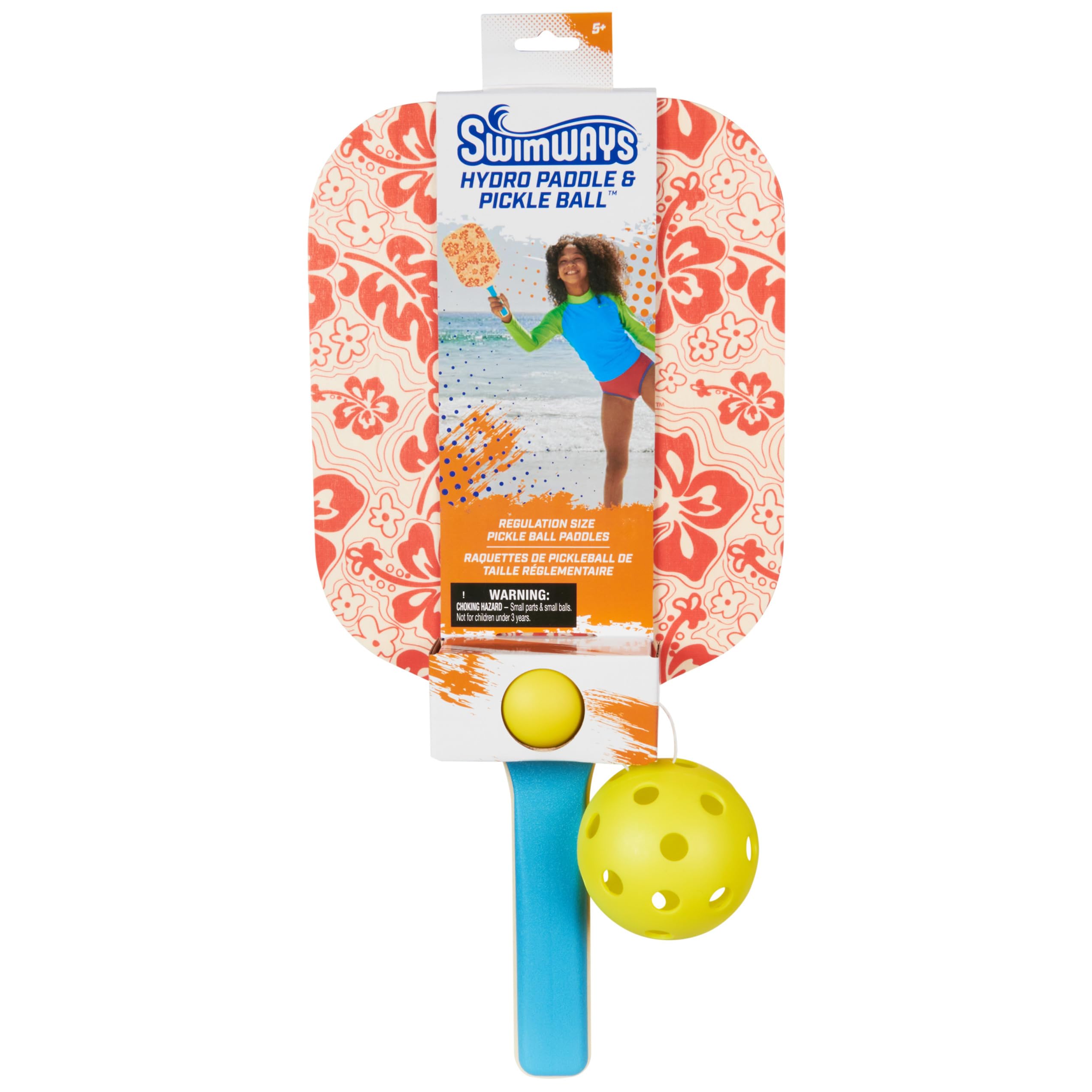 Swimways Hydro Paddle & Pickleball Set, Pickleball Paddles and Balls for Pool, Lake and Beach Games, Outdoor Toys