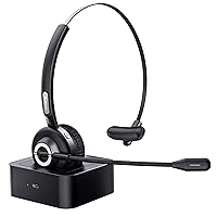 Bluetooth Headset for Cell Phones and Zoom, 24 Hrs Talk Time Wireless Blueooth Headsets with Microphone
