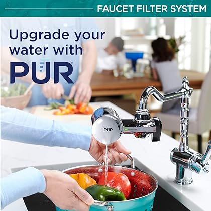 PUR PLUS Faucet Mount Water Filtration System, Chrome