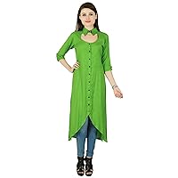 Bollywood Rayon 3/4 Sleeve Solid Kurti Women Ethnic Dress Tunic Top