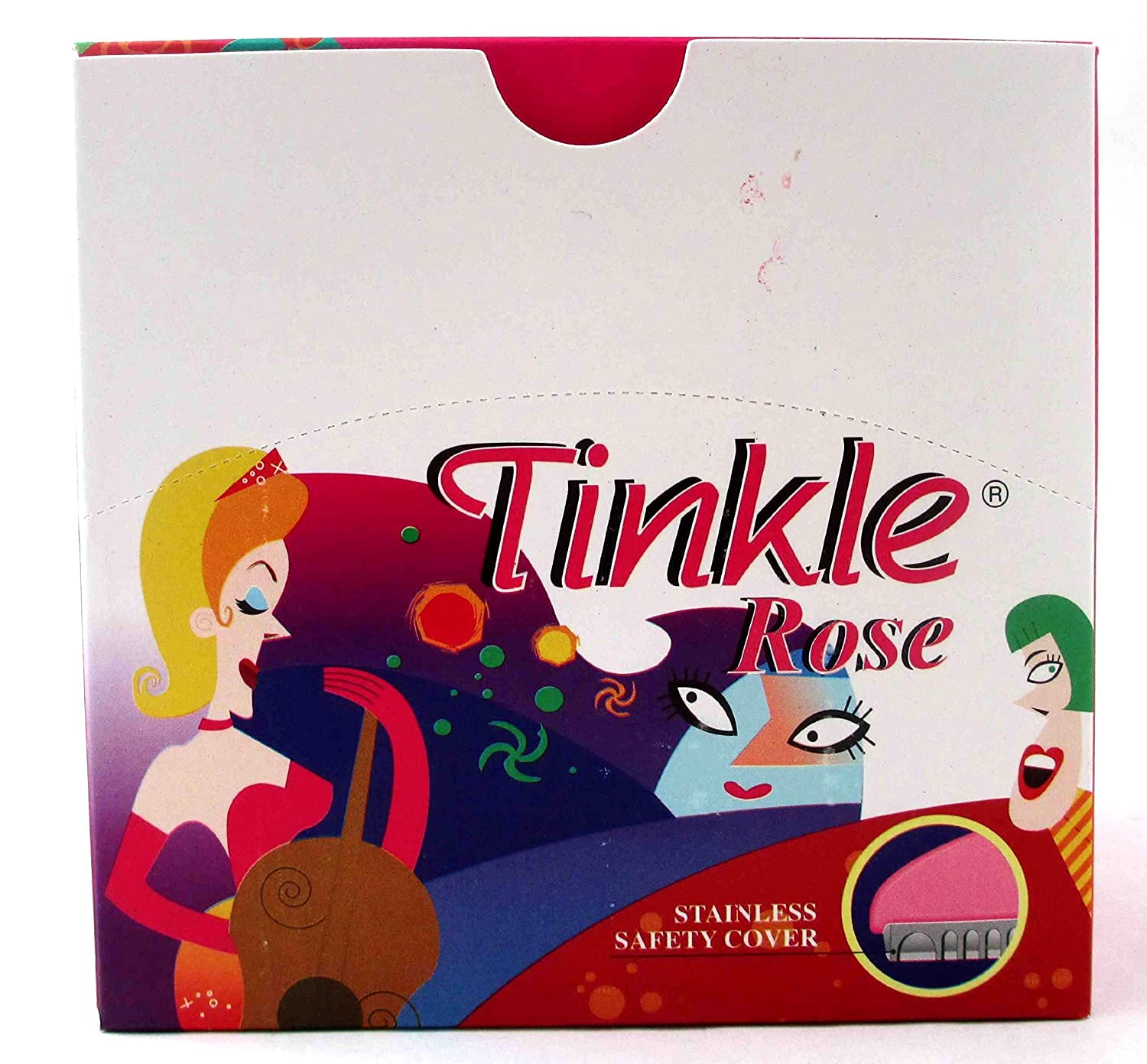 Tinkle Women's- Shaver Rose Razors - (1) Box - (36) PCS - Stainless Steele
