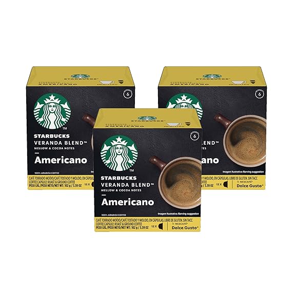 Mua Dolce Gusto Starbucks Coffee Veranda Blend Americano, (Packaging May  Vary), 12 Count (Pack of 3) trên  Mỹ chính hãng 2024