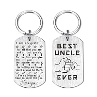 Best Uncle Ever - Uncle Gifts for Men - Uncle Keychain - Happy Birthday Uncle Key Chain from Niece Nephew