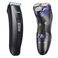 GLAKER Hair Clippers for Men with Mens Electric Razors Combo - Complete Barber Kits for Haircuts, Fading & Blending, Compact Grooming Kits and Ideal Gifts for Men