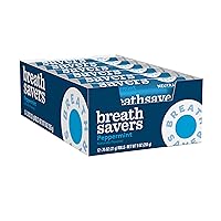 BREATH SAVERS Peppermint Sugar Free Breath Mints Rolls, 0.75 oz (24 Count)