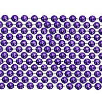 33 Inch 07mm Round Metallic Purple 6 Dozen (72 Necklaces)