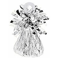 Amscan Silver Small Foil Balloon Weight - 6 oz (1 Pc) - Vibrant Silver Hue Perfect for Stabilizing Party Balloons & Decorations
