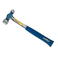 ESTWING Ball Peen Hammer - 8 oz Metalworking Tool with Forged Steel Construction & Shock Reduction Grip - E3-8BP, Blue