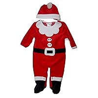Baby Boys Santa Baby One Piece Outfit with Hat