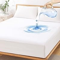 2 Pack Twin XL Size Premium Waterproof Mattress Protector, Soft Breathable College Dorm Mattress Pad Cover, Noiseless Waterproof Bed Cover - Stretch to 21
