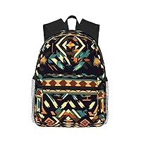 Native American Patterns Print Backpack For Women Men, Laptop Bookbag,Lightweight Casual Travel Daypack
