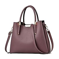 Luxury Handbag Leather Crossbody Bag for Women Large Capacity Shoulder Bag (Color : Purple, Size : 33x14x25cm)
