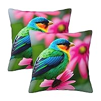 Colorful Flowers and Bird Print Country Style Exquisite Couch Pillow Covers Decor Throw Pillow Covers Couch Sofa