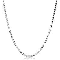 Savlano 925 Sterling Silver Solid 2.5MM Box Chain Necklace For Women, Girls & Men - Made in Italy Comes With a Gift Box