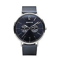 BERING Men's Watch Quartz Movement - Classic Collection with Sapphire Glass 14240-XXX Bracelet Watches - Waterproof: 3 ATM