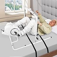 Bed Exercise Equipment for Elderly - with Electric Pedal Exerciser, Leg and Arm Exerciser While Laying in Bed, Adjustable Length, Bed Exercise Bike for Seniors, Disabled