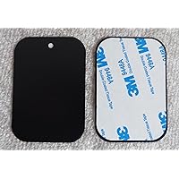 Metal Plates for Magnetic Phone Mount - Premium 2pcs Uni Strong Adhesive Sticker (Round or Rectangular) (2 Rectangular 1.75
