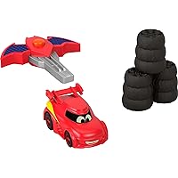 Fisher-Price DC Batwheels 1:55 Scale Toy Race Car Redbird Launching Vehicle with Crash Accessories for Ages 3+ Years