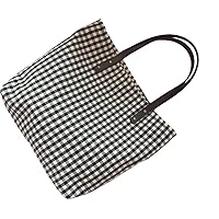 Women's Handbag, Large Capacity, Lightweight, Plaid, Commuting to Work or School, Popular, Zippered Shoulder Bag