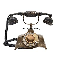 Table Decorative Rotary Dial Telephone Functional Unique Gift Replica Decorative shopeace Telephone Classy Table Decorative-Retro Era