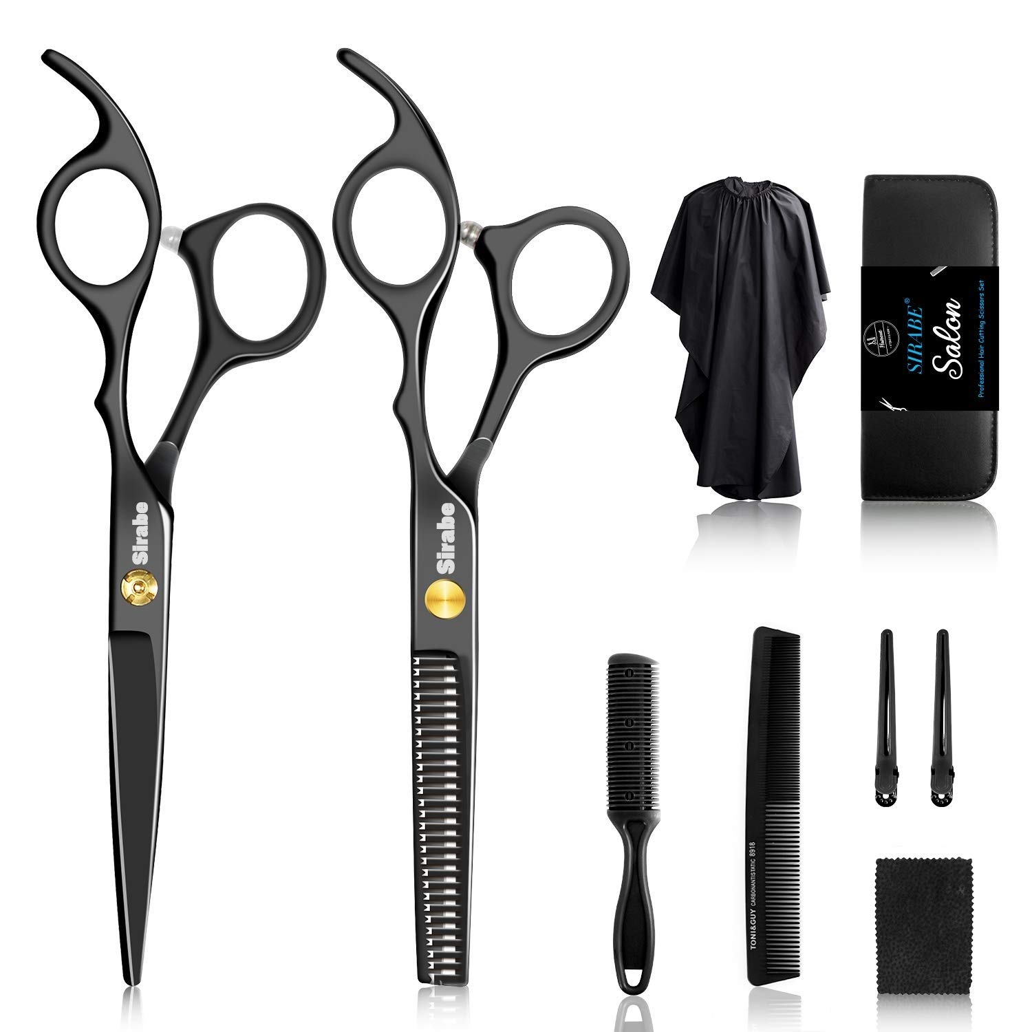 Mua Sirabe 10 PCS Hair Cutting Scissors Set, Professional Haircut Scissors  Kit with Cutting Scissors,Thinning Scissors, Comb,Cape, Clips, Black  Hairdressing Shears Set for Barber, Salon, Home trên Amazon Mỹ chính hãng  2022 |