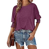 Business Casual Tops for Women, Women's and Loose T-Shirt with Haif Sleeve Top Oversized T Shirts Summer, S XXL