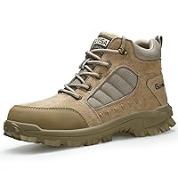 Steel Toe Shoes for Men Indestructible Safety Shoes Lightweight Work Shoes for Men Non Slip Steel Toe Sneakers Comfortable Industry Construction Steel Toe Work Shoes Fashionable Safety Boots