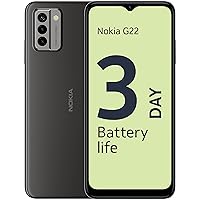 Nokia G22 6.52” HD+ Dual SIM Smartphone, Android 12, 50MP AI camera, 3-Day 5050 mAh Battery, QuickFix repairability, 2 years OS upgrades, 3 years monthly security updates, 3-year warranty - Grey