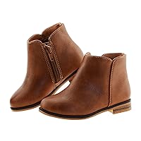LseLom Girls Boots Ankle Boots for Girls with Zipper Short Suede Booties Fashion Boots for Toddler/Little Kids