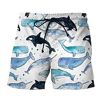 Mens Swim Trunks Big and Tall Board Shorts Short Quick Dry Printed Shorts Men Beach Shorts Swimwear Bathing Suits