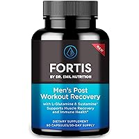DR. EMIL NUTRITION Fortis Post-Workout Recovery Capsule for Men with L-Glutamine and Sustamine to Support Muscle Recovery & Immune Health, 30 Servings