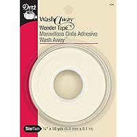 Dritz Wash Away Wonder Tape, 1/4-Inch by 10-Yards, White