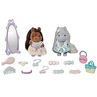 Bella,Giselle Pony Friends Set, Dollhouse Playset with Figures and Accessories