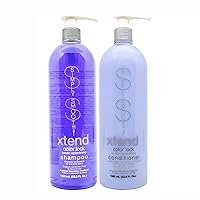 SIMPLY SMOOTH Xtend Keratin Replenishing Color Lock Duo Slows Color Fade & Prolongs Hair Color Service Gently Clean & Protect Your Hair Color Sodium Chloride Free 33.8 Fl Oz